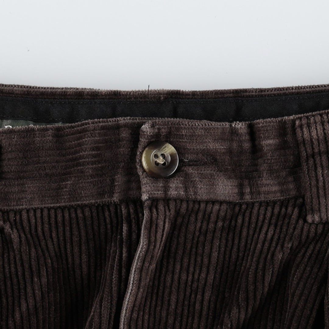 LLBean Two-pleat Corduroy Pants, Men's, Size W36 cotton brown type Vintage Second Hand