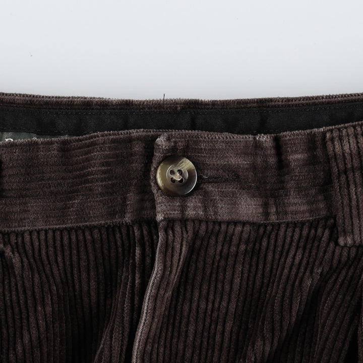 LLBean Two-pleat Corduroy Pants, Men's, Size W36 cotton brown type Vintage Second Hand