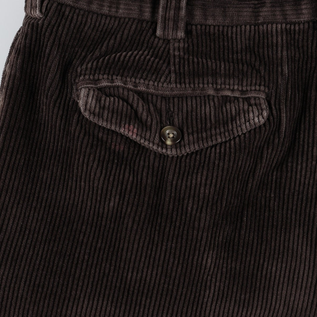 LLBean Two-pleat Corduroy Pants, Men's, Size W36 cotton brown type Vintage Second Hand