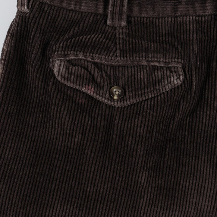 LLBean Two-pleat Corduroy Pants, Men's, Size W36 cotton brown type Vintage Second Hand