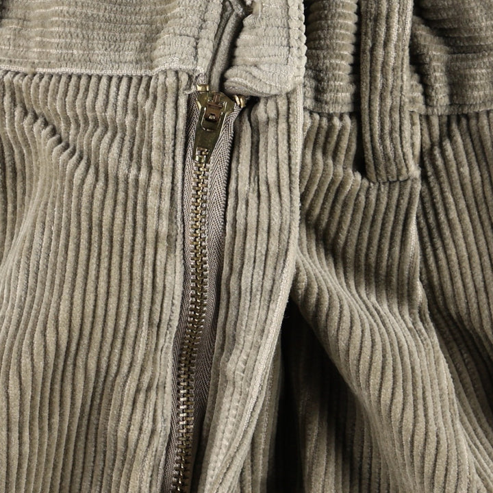 VAN HEUSEN Two-Pleat Corduroy Pants, Waist: 34, Inseam: 32 (Equivalent to Men's W34) cotton Beige type Vintage Second Hand