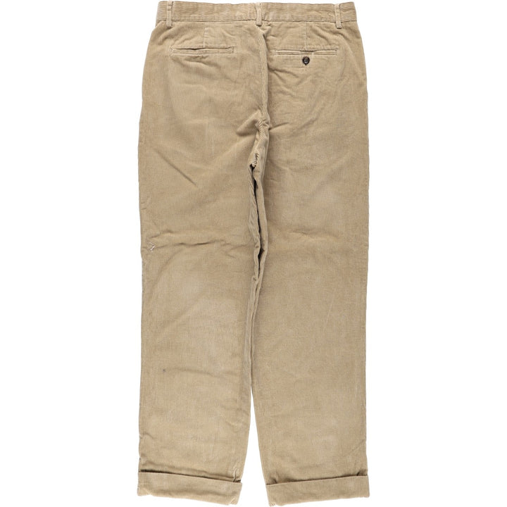 Banana Republic Two-pleat Corduroy Pants, Men's Size 34 cotton Beige type Vintage Second Hand