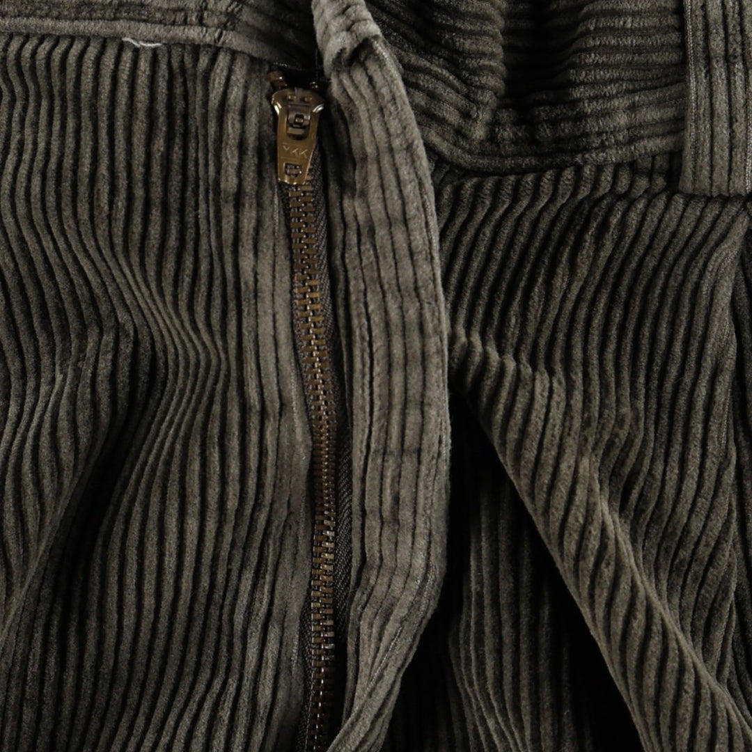 Eddie Bauer two-pleat wide-wale corduroy pants, men's size W36 (approx.) cotton Khaki type Vintage Second Hand