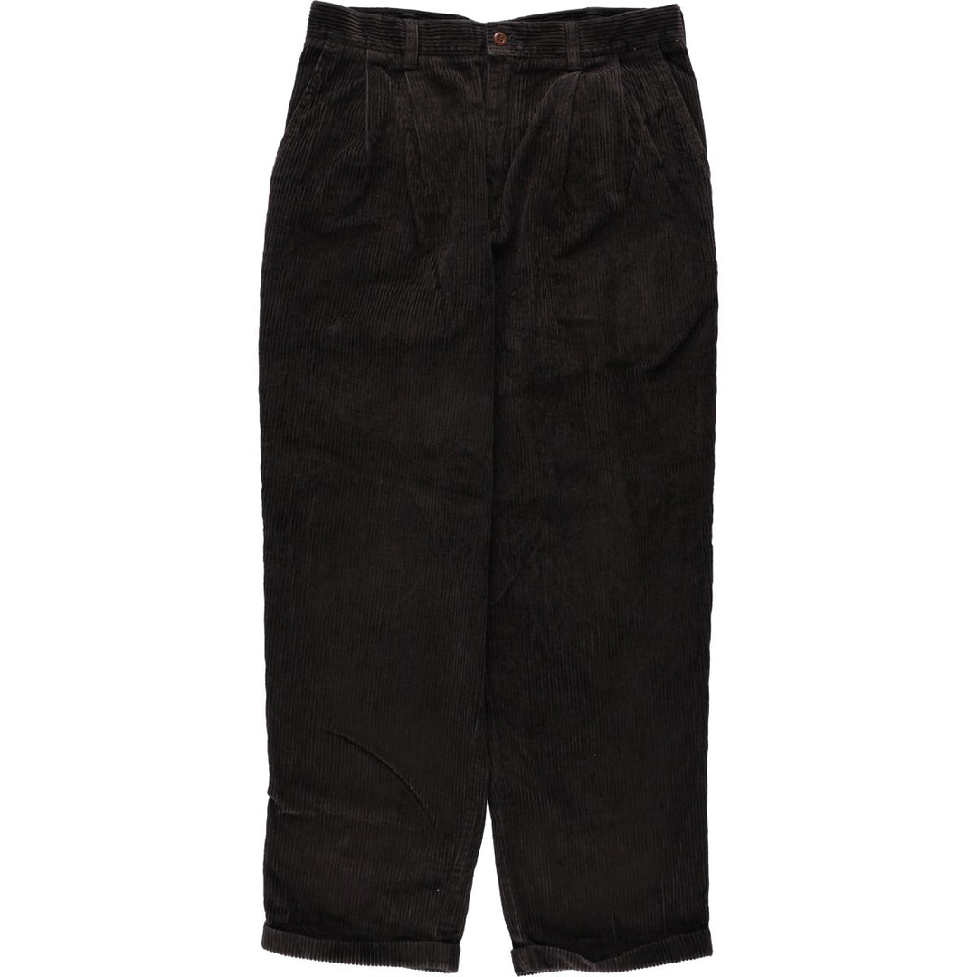Dockers Loose Fit Two-Pleat Corduroy Pants, Men's Size W33 (approx.) cotton brown type Vintage Second Hand