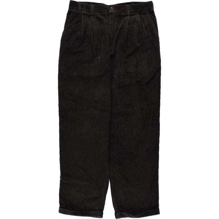 Dockers Loose Fit Two-Pleat Corduroy Pants, Men's Size W33 (approx.) cotton brown type Vintage Second Hand