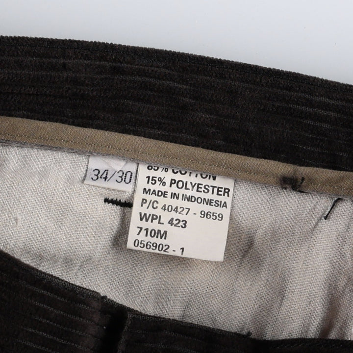 Dockers Loose Fit Two-Pleat Corduroy Pants, Men's Size W33 (approx.) cotton brown type Vintage Second Hand