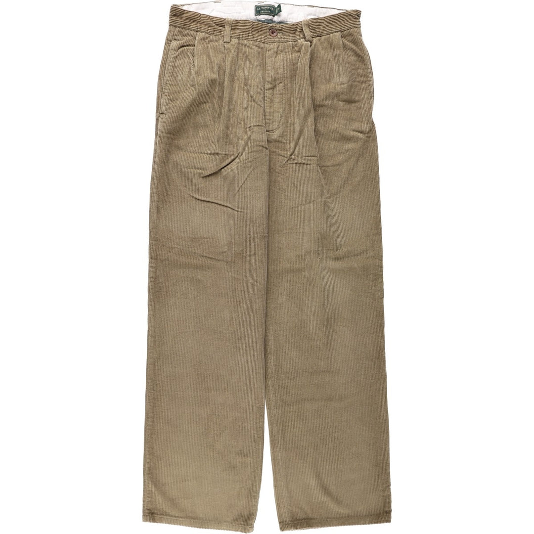 CC FILSON CO. Two-pleat corduroy pants, men's size W34 (approx.) cotton Beige type Vintage Second Hand