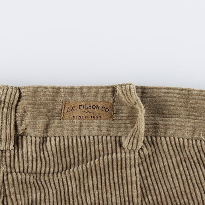 CC FILSON CO. Two-pleat corduroy pants, men's size W34 (approx.) cotton Beige type Vintage Second Hand