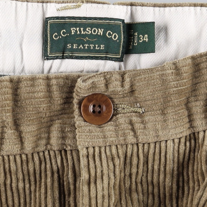 CC FILSON CO. Two-pleat corduroy pants, men's size W34 (approx.) cotton Beige type Vintage Second Hand