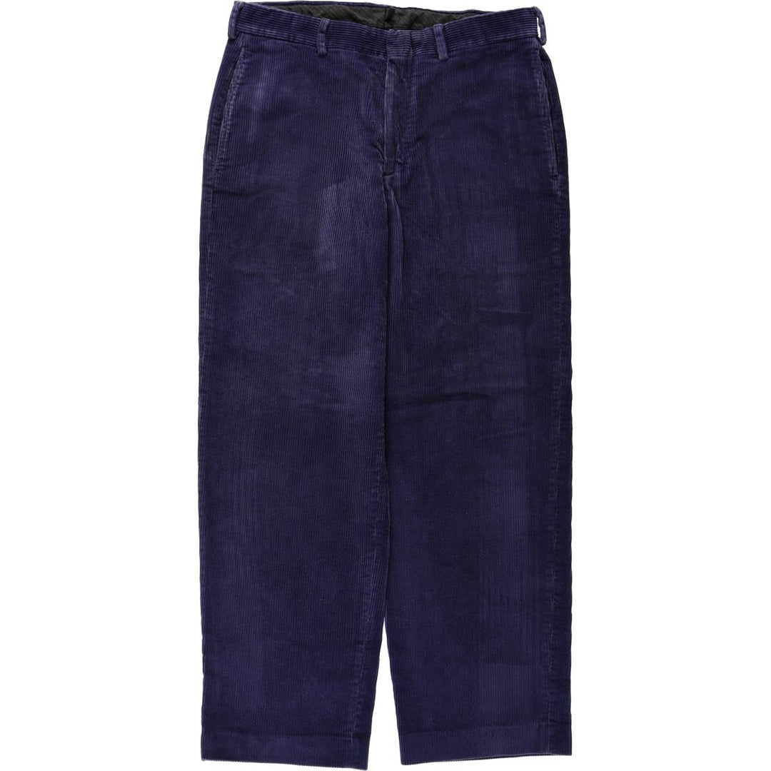 Lands' End corduroy pants, men's size W32 (approx.) cotton Purple type blue-purple Vintage Second Hand