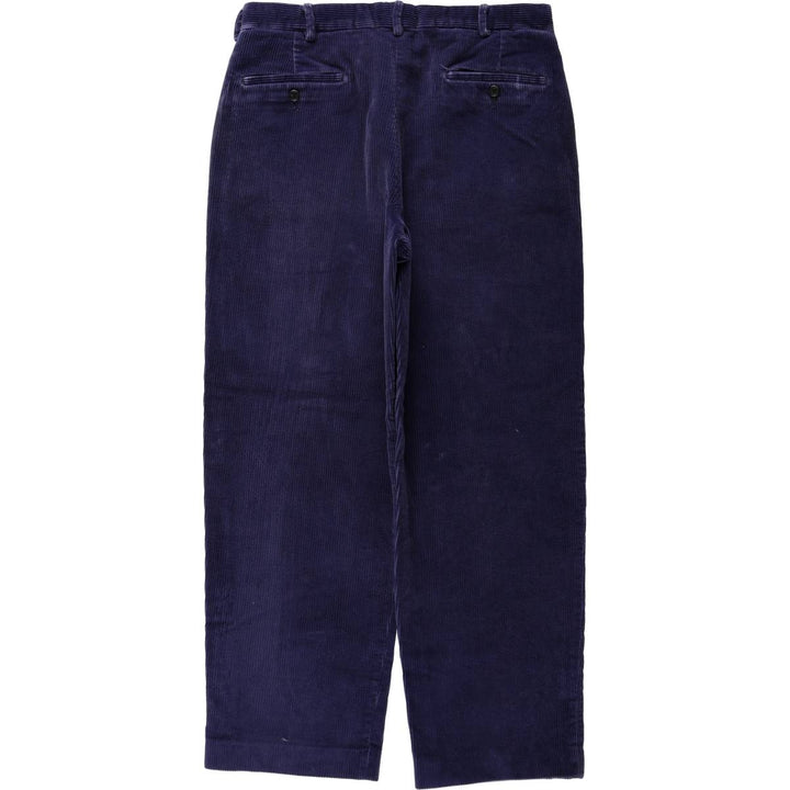 Lands' End corduroy pants, men's size W32 (approx.) cotton Purple type blue-purple Vintage Second Hand