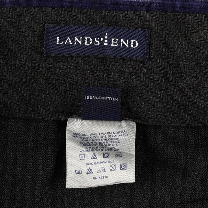 Lands' End corduroy pants, men's size W32 (approx.) cotton Purple type blue-purple Vintage Second Hand