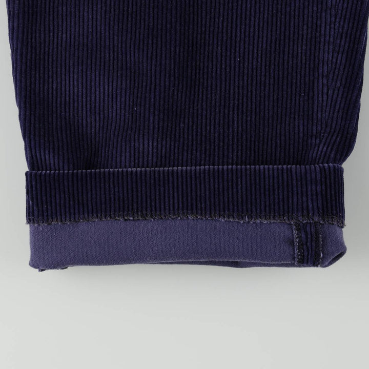 Lands' End corduroy pants, men's size W32 (approx.) cotton Purple type blue-purple Vintage Second Hand