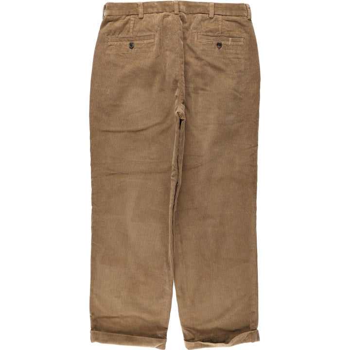 Brooks Brothers 346 Two-Pleated Corduroy Pants, Men's, Size W34 cotton Beige type Vintage Second Hand