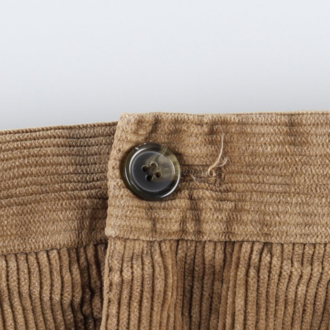 Brooks Brothers 346 Two-Pleated Corduroy Pants, Men's, Size W34 cotton Beige type Vintage Second Hand