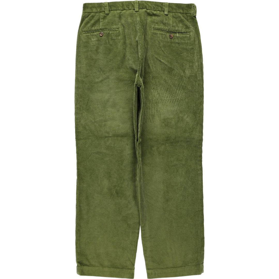 Brooks Brothers 346 Corduroy Pants for Men, W34 equivalent cotton green type Vintage Second Hand