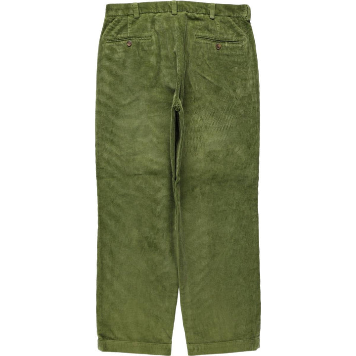 Brooks Brothers 346 Corduroy Pants for Men, W34 equivalent cotton green type Vintage Second Hand