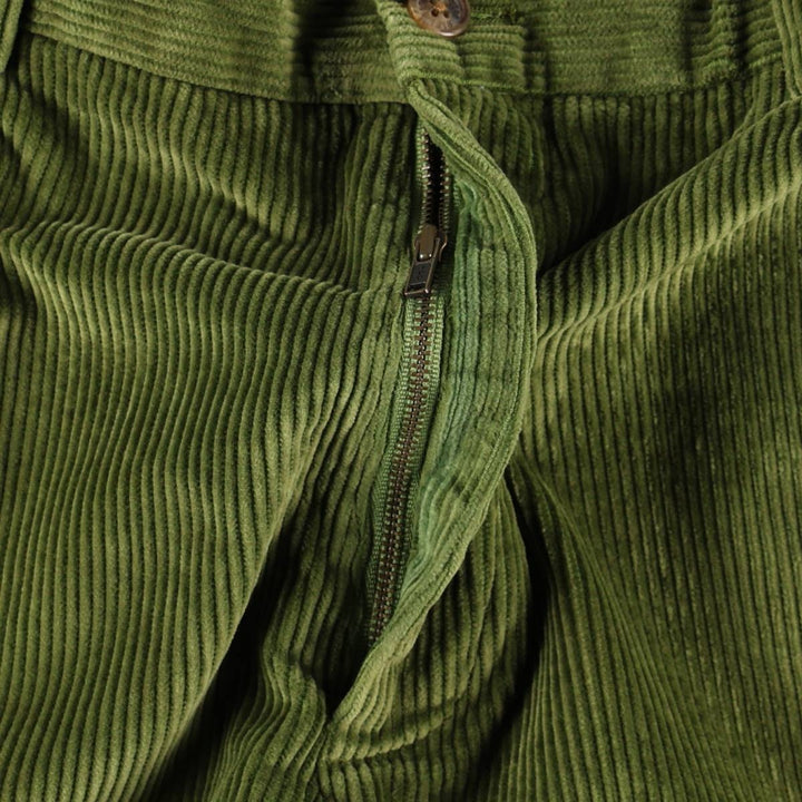 Brooks Brothers 346 Corduroy Pants for Men, W34 equivalent cotton green type Vintage Second Hand