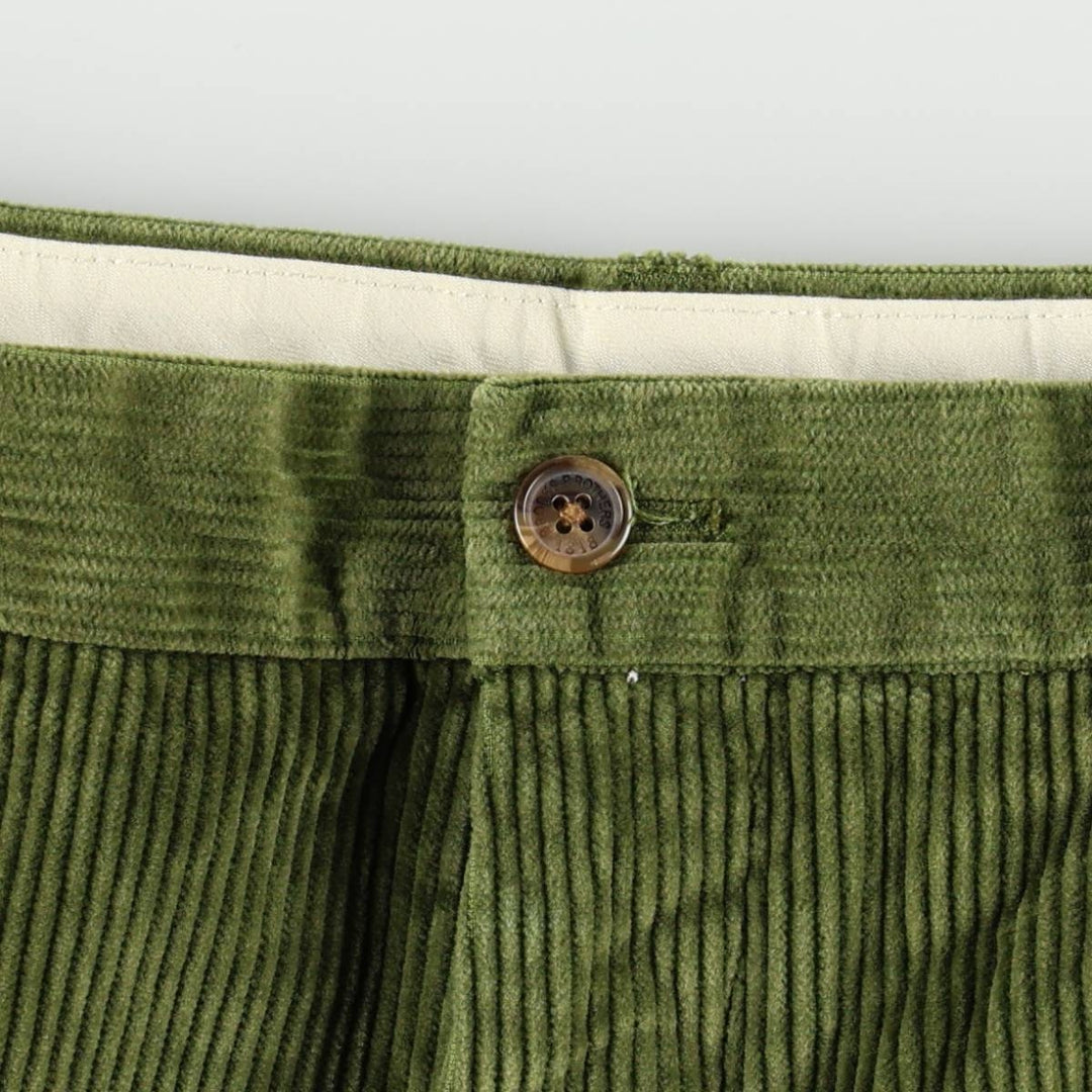 Brooks Brothers 346 Corduroy Pants for Men, W34 equivalent cotton green type Vintage Second Hand