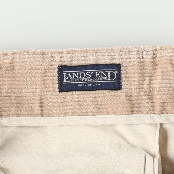 LANDS' END Corduroy Pants, Made in USA, Men's, Size W33 cotton Beige type Vintage Second Hand