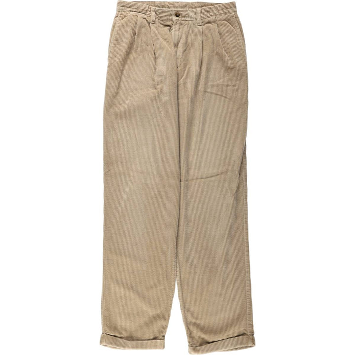 90'S Dockers Two-pleat Corduroy Pants, Men's, Vintage, Size W32 cotton Beige type Vintage Second Hand