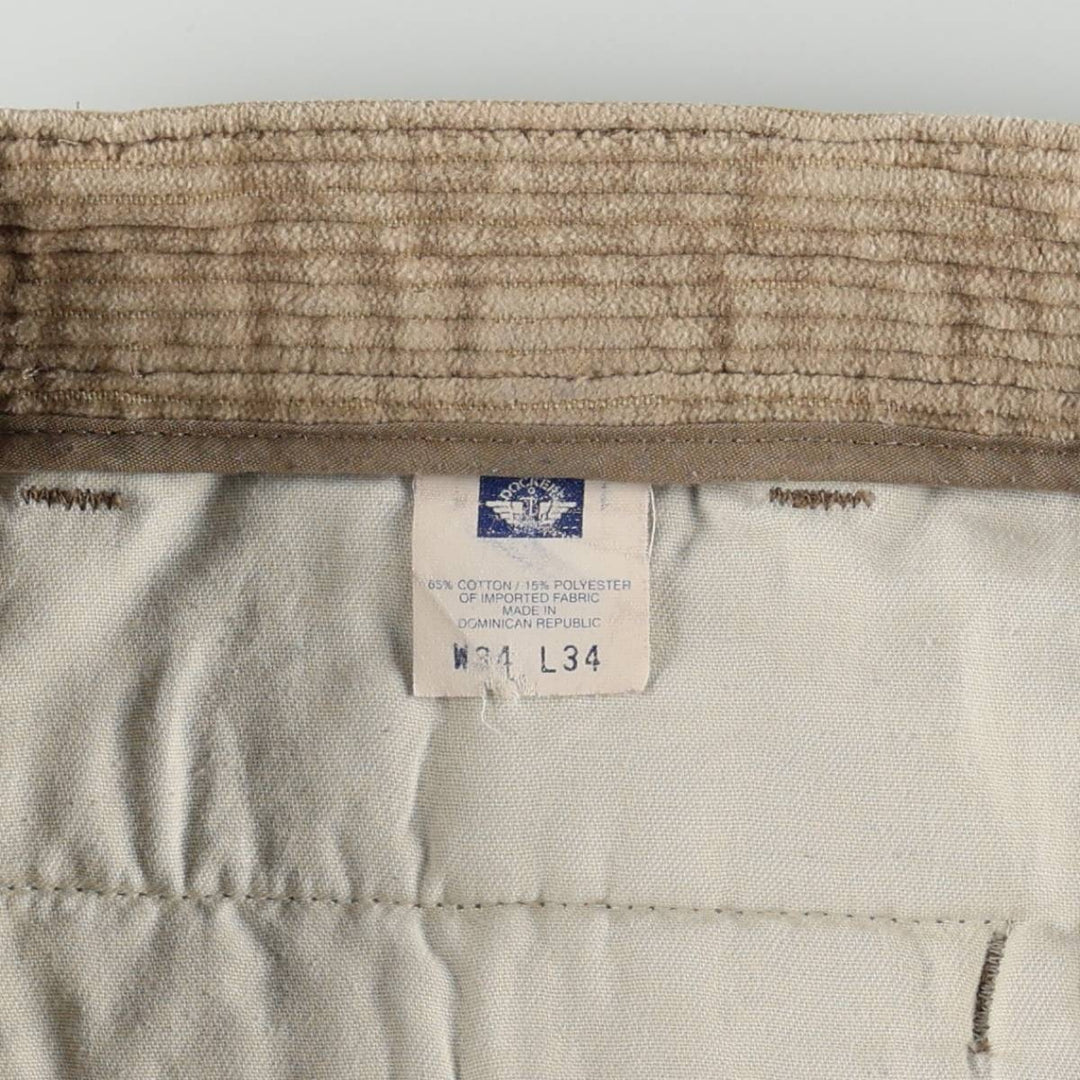 90'S Dockers Two-pleat Corduroy Pants, Men's, Vintage, Size W32 cotton Beige type Vintage Second Hand