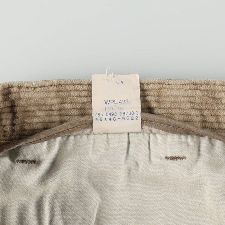 90'S Dockers Two-pleat Corduroy Pants, Men's, Vintage, Size W32 cotton Beige type Vintage Second Hand