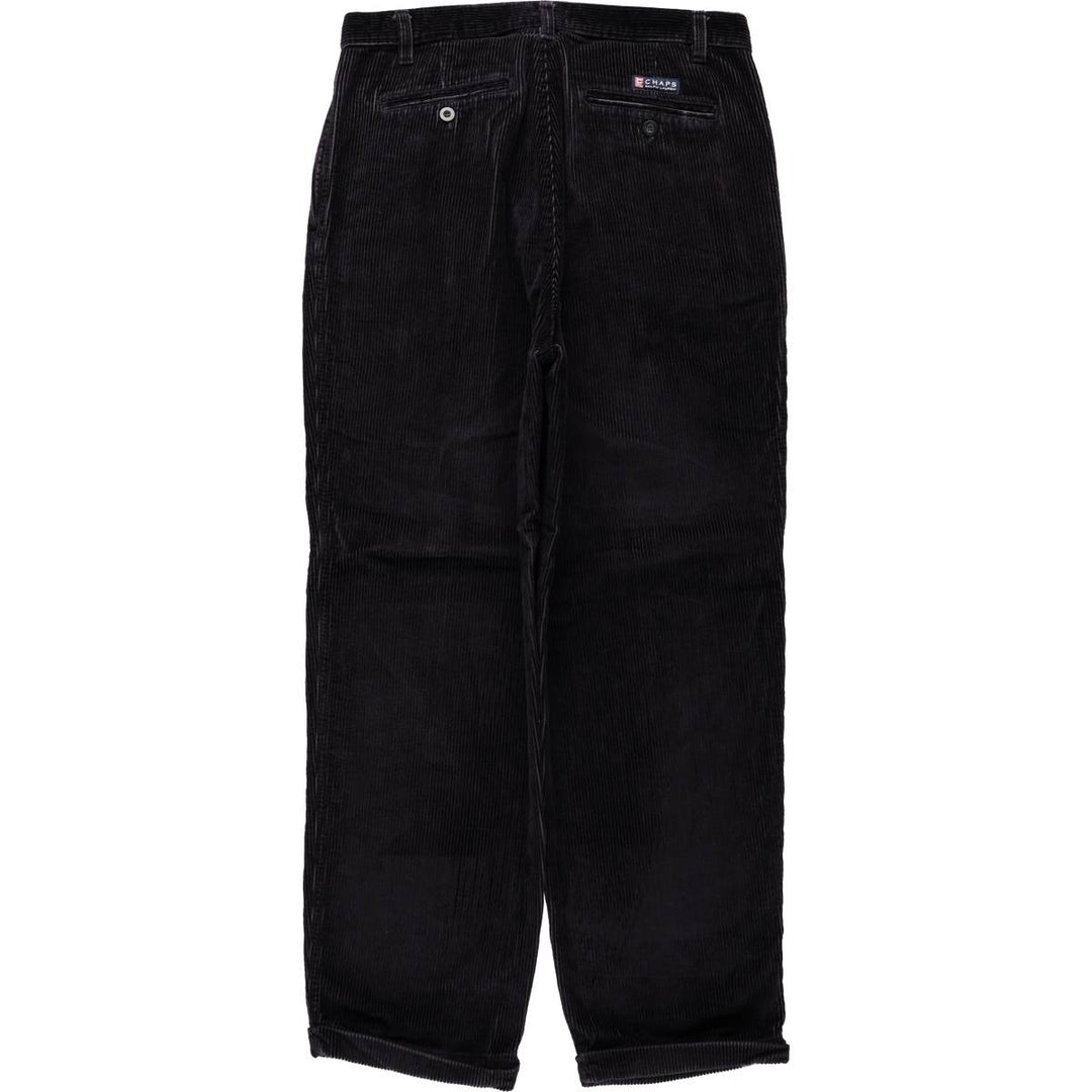 Ralph Lauren CHAPS corduroy pants, men's size W33 (approx.) cotton black type Vintage Second Hand