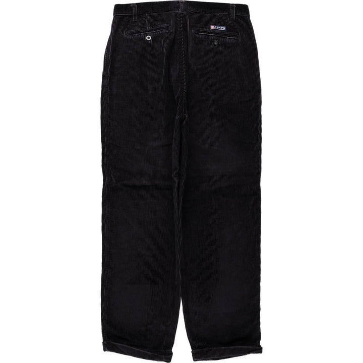 Ralph Lauren CHAPS corduroy pants, men's size W33 (approx.) cotton black type Vintage Second Hand