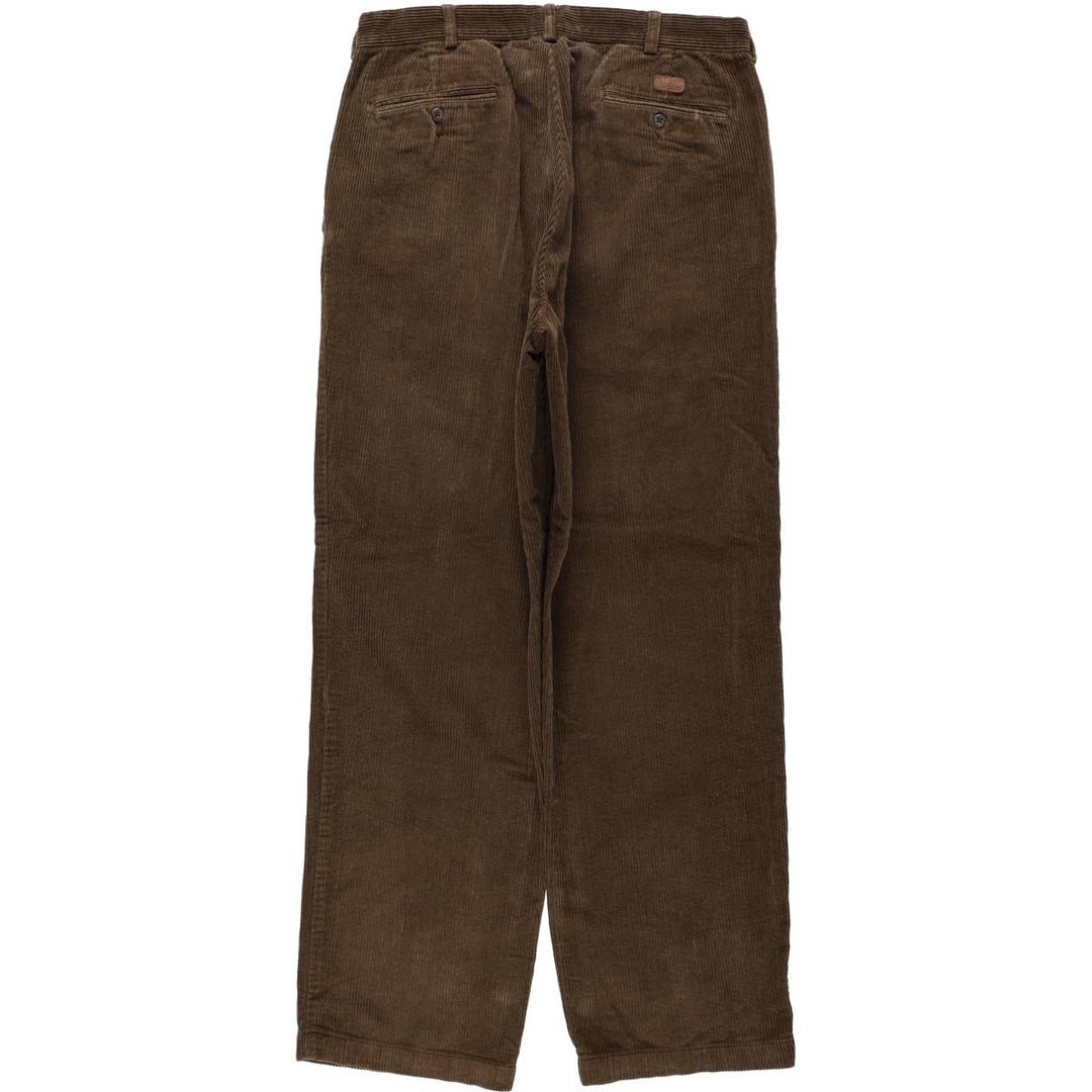 Ralph Lauren POLO by Ralph Lauren ANDREW PANT, two-pleat corduroy pants, men's size W34. cotton brown type Vintage Second Hand
