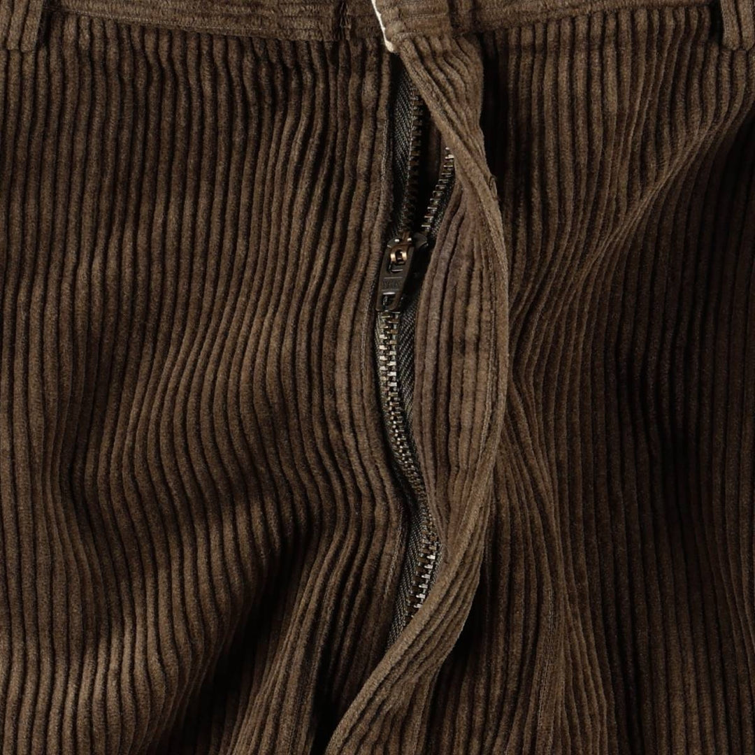 Ralph Lauren POLO by Ralph Lauren ANDREW PANT, two-pleat corduroy pants, men's size W34. cotton brown type Vintage Second Hand