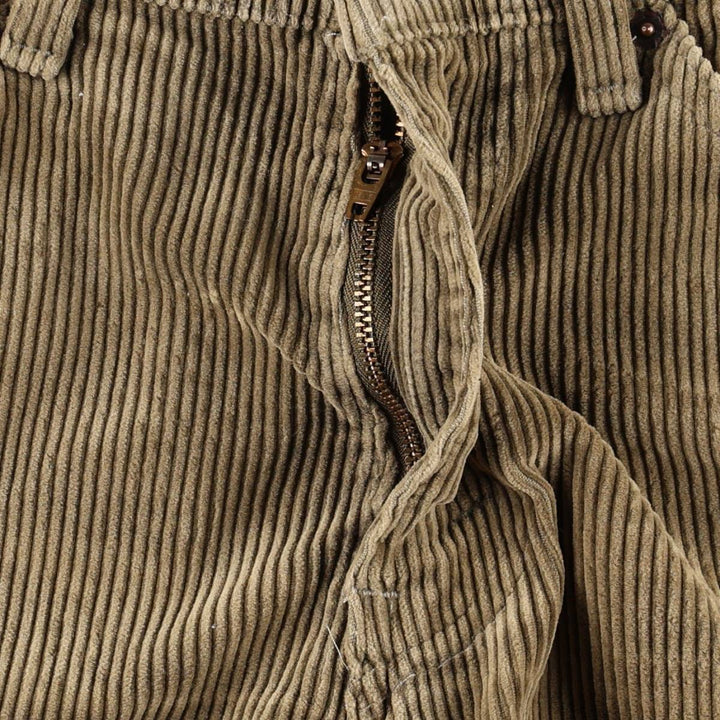 1990'S Levi's 565 Loose Fit Wide Leg Corduroy Pants, Made in USA, Men's Size W32 (approx.), Vintage cotton Khaki type sage green Vintage Second Hand
