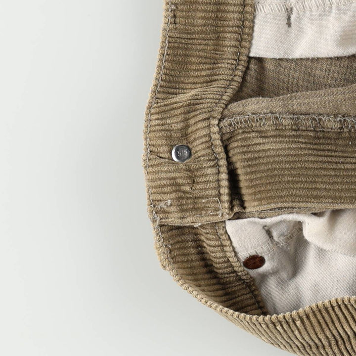 1990'S Levi's 565 Loose Fit Wide Leg Corduroy Pants, Made in USA, Men's Size W32 (approx.), Vintage cotton Khaki type sage green Vintage Second Hand