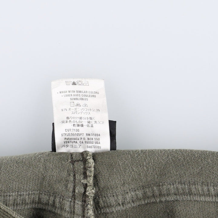 2000'S Patagonia Organic Cotton Corduroy Pants 55105F7, Men's W33 (approx.) Organic cotton Khaki type Vintage Second Hand