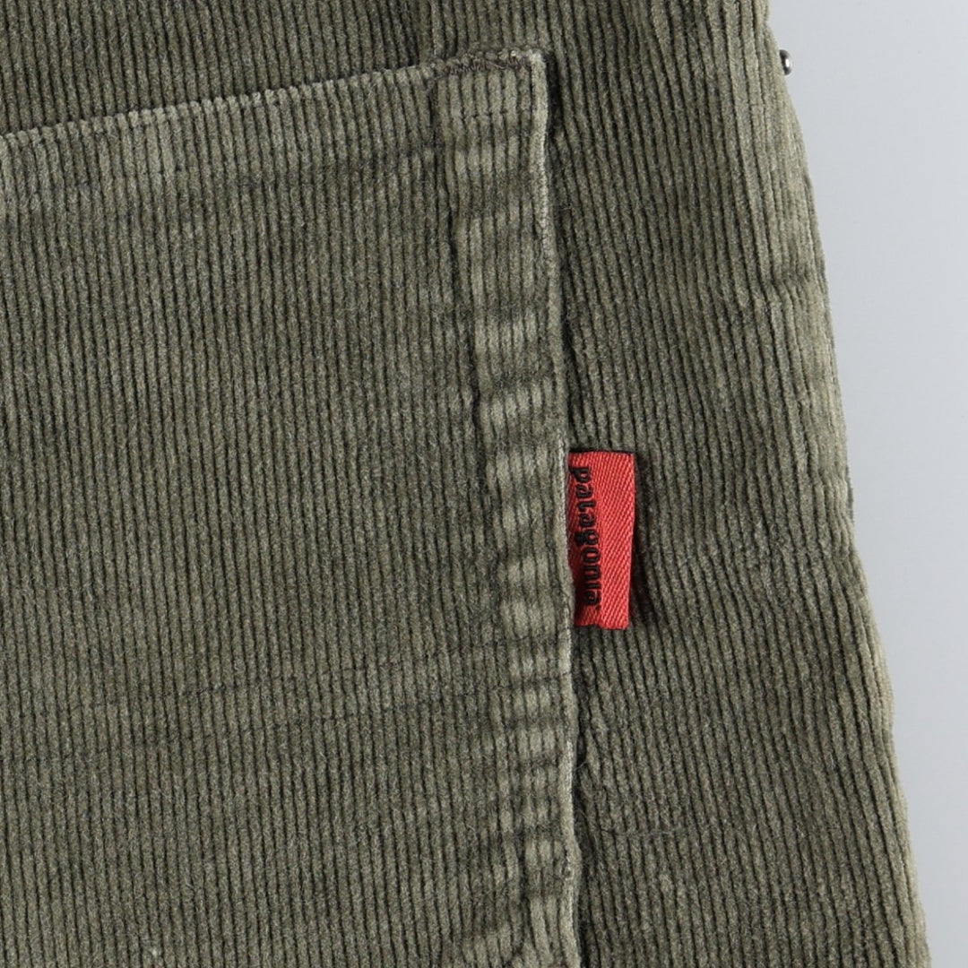 2000'S Patagonia Organic Cotton Corduroy Pants 55105F7, Men's W33 (approx.) Organic cotton Khaki type Vintage Second Hand