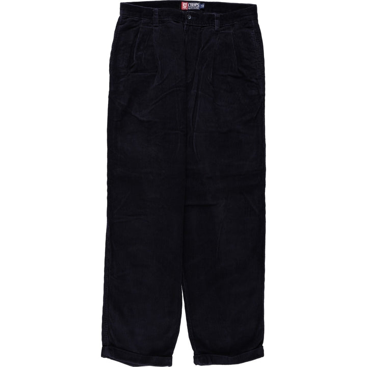 Ralph Lauren CHAPS corduroy pants, men's size W35 (approx.) unclear black type Vintage Second Hand