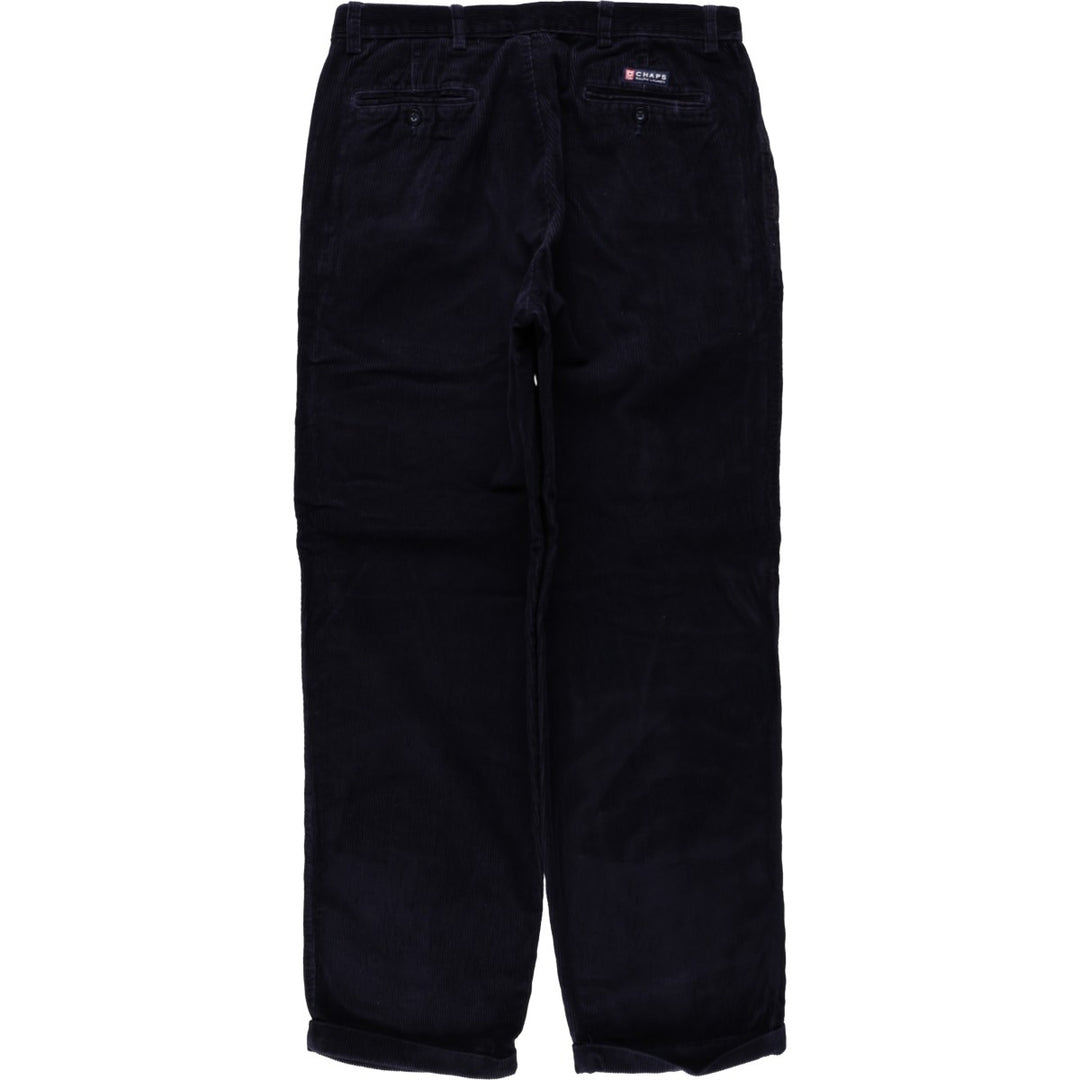 Ralph Lauren CHAPS corduroy pants, men's size W35 (approx.) unclear black type Vintage Second Hand
