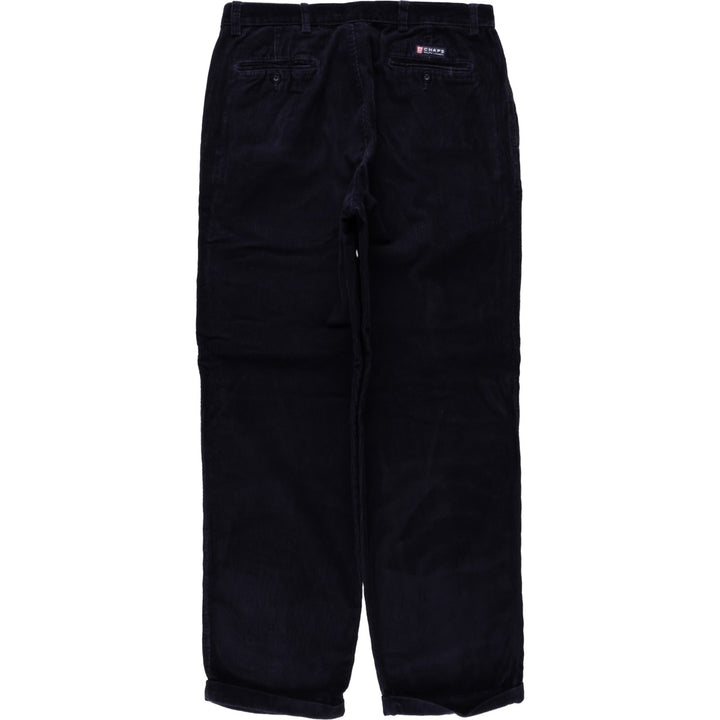 Ralph Lauren CHAPS corduroy pants, men's size W35 (approx.) unclear black type Vintage Second Hand