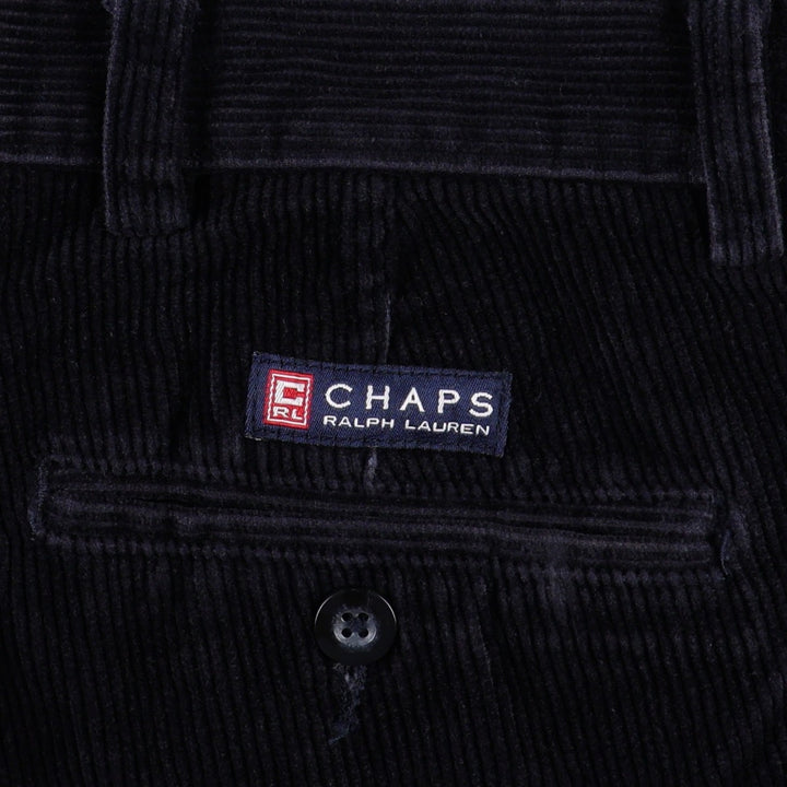 Ralph Lauren CHAPS corduroy pants, men's size W35 (approx.) unclear black type Vintage Second Hand