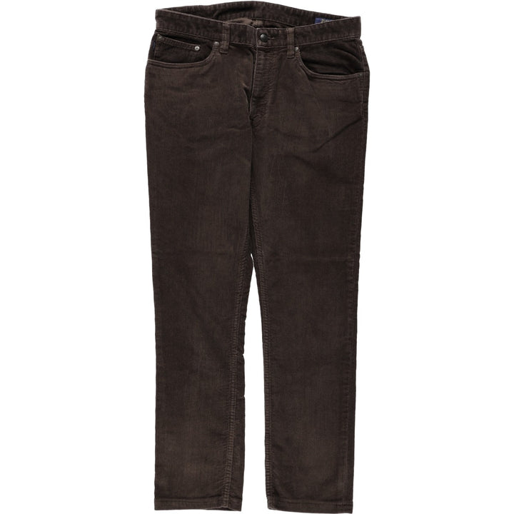 ~90'S Ralph Lauren POLO RALPH LAUREN SLIM FIT Corduroy Pants Men's W34 (approx.) Vintage cotton dark chocolate Vintage Second Hand