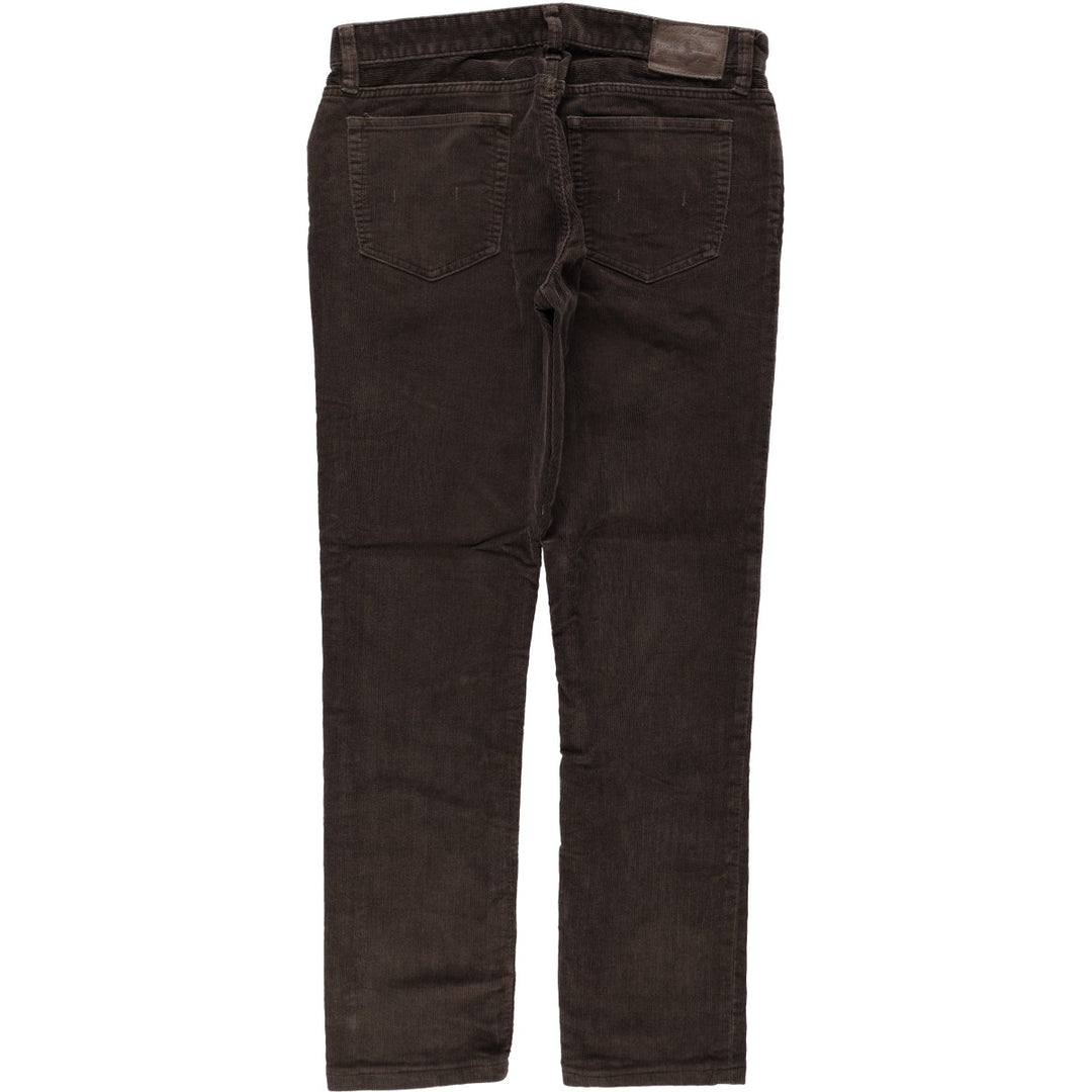 ~90'S Ralph Lauren POLO RALPH LAUREN SLIM FIT Corduroy Pants Men's W34 (approx.) Vintage cotton dark chocolate Vintage Second Hand