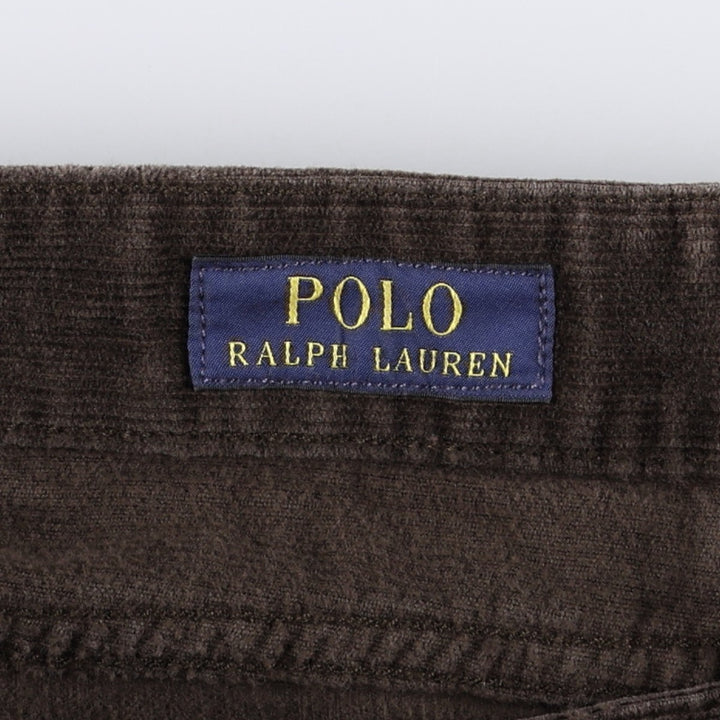 ~90'S Ralph Lauren POLO RALPH LAUREN SLIM FIT Corduroy Pants Men's W34 (approx.) Vintage cotton dark chocolate Vintage Second Hand