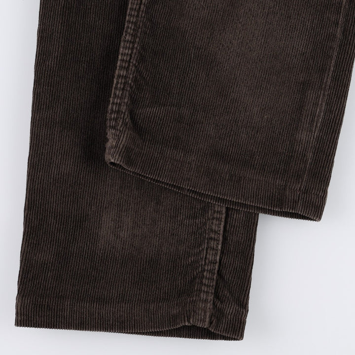 ~90'S Ralph Lauren POLO RALPH LAUREN SLIM FIT Corduroy Pants Men's W34 (approx.) Vintage cotton dark chocolate Vintage Second Hand