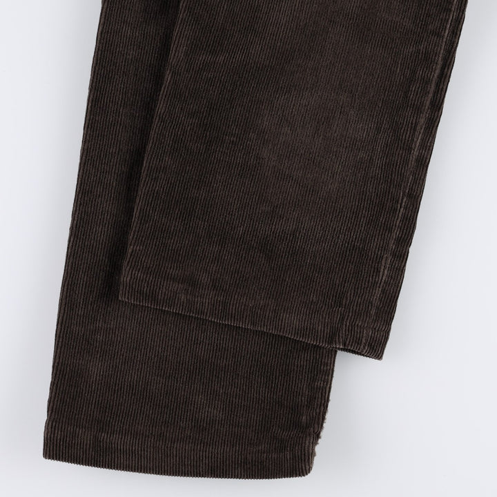 ~90'S Ralph Lauren POLO RALPH LAUREN SLIM FIT Corduroy Pants Men's W34 (approx.) Vintage cotton dark chocolate Vintage Second Hand