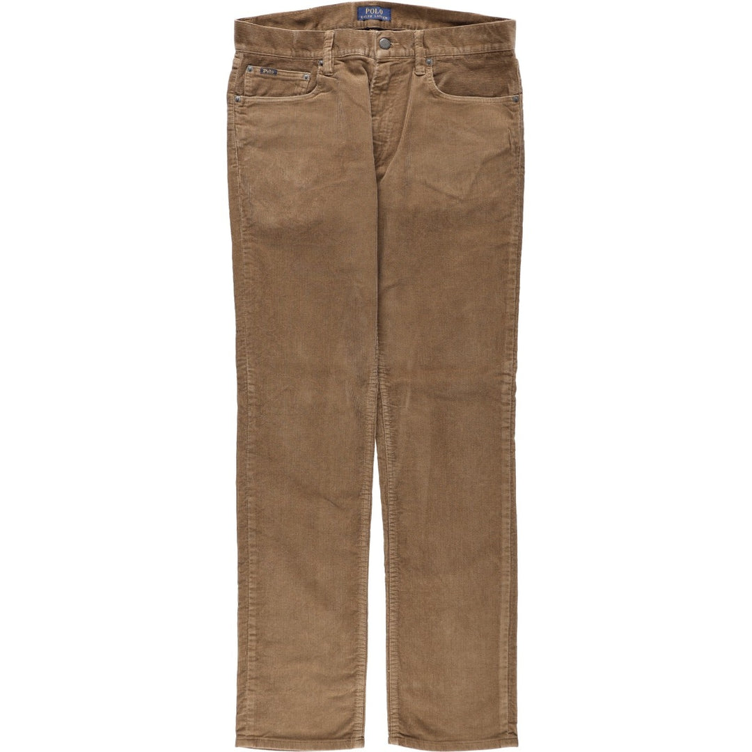 ~90'S Ralph Lauren POLO RALPH LAUREN Stretch Slim Straight Fit Corduroy Pants Men's W34 (approx.) Vintage cotton brown type Vintage Second Hand