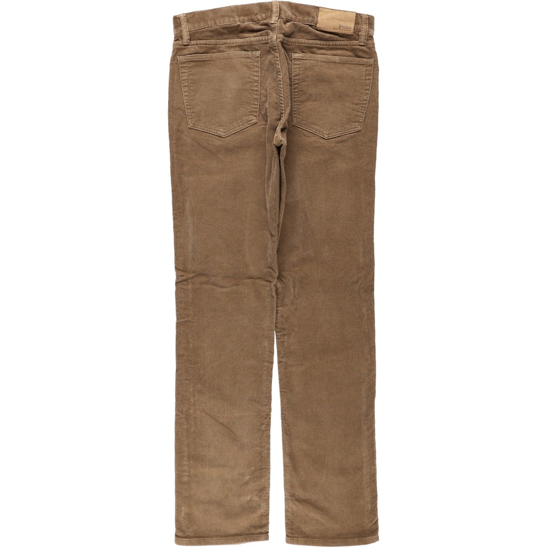 ~90'S Ralph Lauren POLO RALPH LAUREN Stretch Slim Straight Fit Corduroy Pants Men's W34 (approx.) Vintage cotton brown type Vintage Second Hand