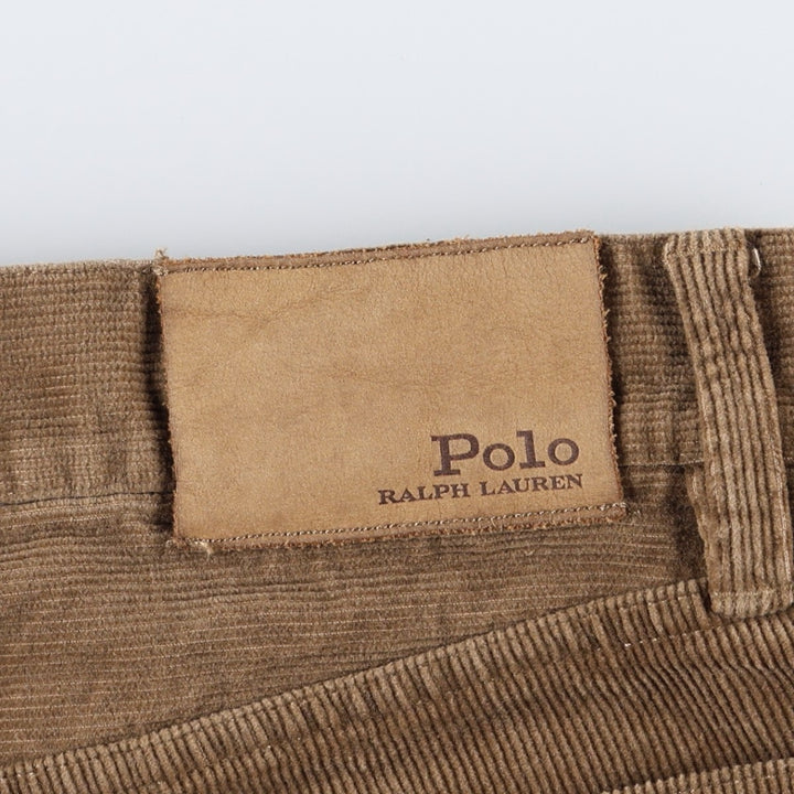 ~90'S Ralph Lauren POLO RALPH LAUREN Stretch Slim Straight Fit Corduroy Pants Men's W34 (approx.) Vintage cotton brown type Vintage Second Hand