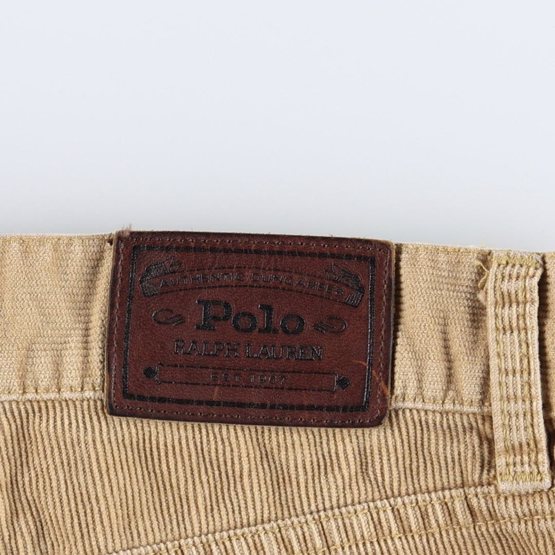 Ralph Lauren POLO RALPH LAUREN STRAIGHT corduroy pants, men's size W37 (approx.) cotton brick settler Vintage Second Hand