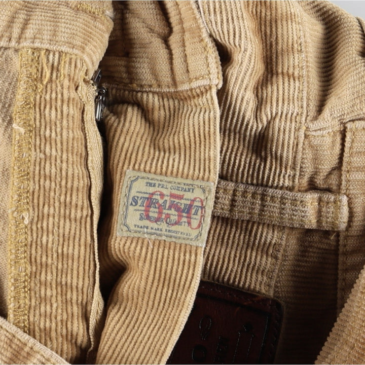 Ralph Lauren POLO RALPH LAUREN STRAIGHT corduroy pants, men's size W37 (approx.) cotton brick settler Vintage Second Hand