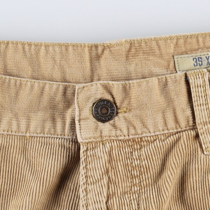 Ralph Lauren POLO RALPH LAUREN STRAIGHT corduroy pants, men's size W37 (approx.) cotton brick settler Vintage Second Hand